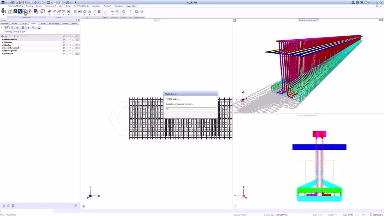 ALLPLAN 2025: Automatisierte Bewehrung für Brücken & Tunnel