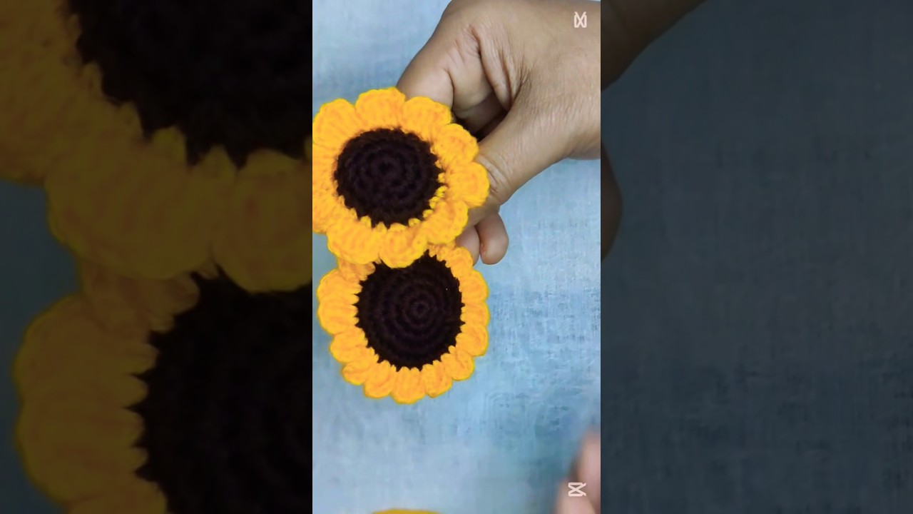 Make This Sunflower Scrunchie in Minutes 🌻 Easy Crochet