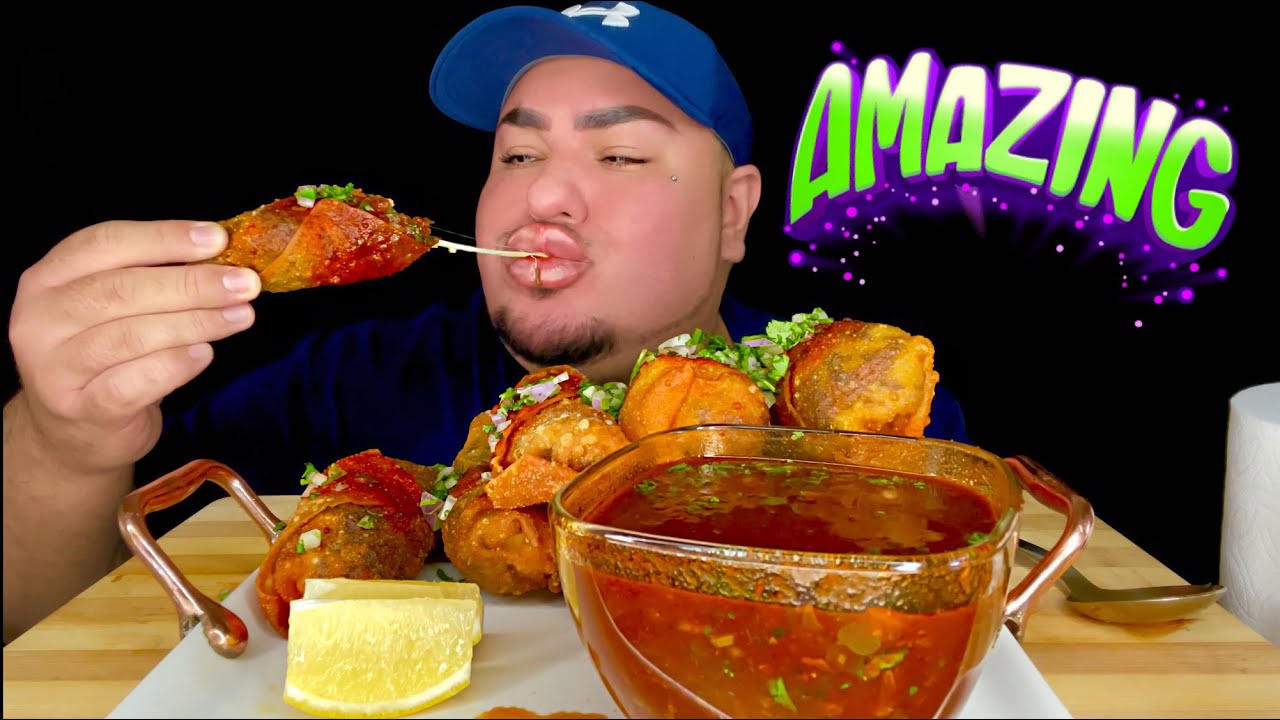 QUESABIRRIA EGG ROLLS w/ CONSOME • MY BEST MUKBANG EVER!