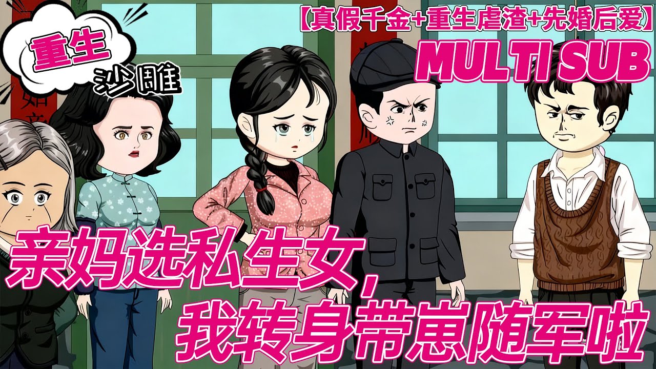 💕爆火【甜宠动画】《亲妈选私生女，我转身带崽随军啦》上一世，成为孤儿的唐晓晓，为了一点家人的温暖，赔上自己的一生。重生归来，她脚踢渣男，先退婚，再卖房卖工作，潇洒去读大学。#沙雕 #bdhm