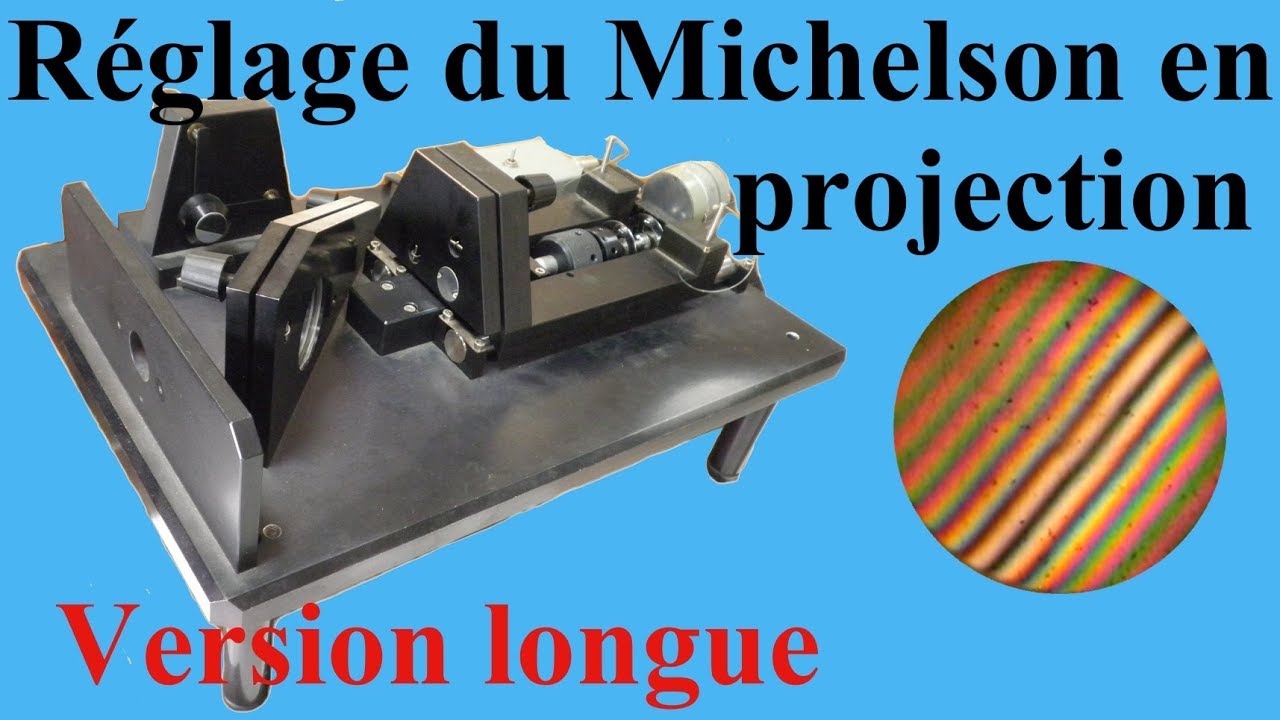 Réglage du Michelson en projection - version longue (MP, PC, PT)