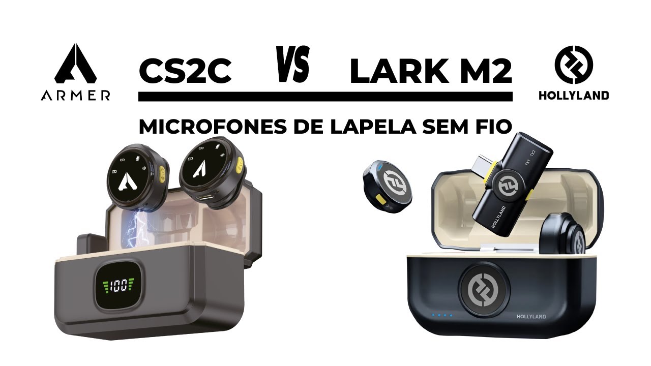 ARMER CS2C vs Hollyland Lark M2: Qual Microfone Vale Mais a Pena em 2025? Vídeo Comparativo