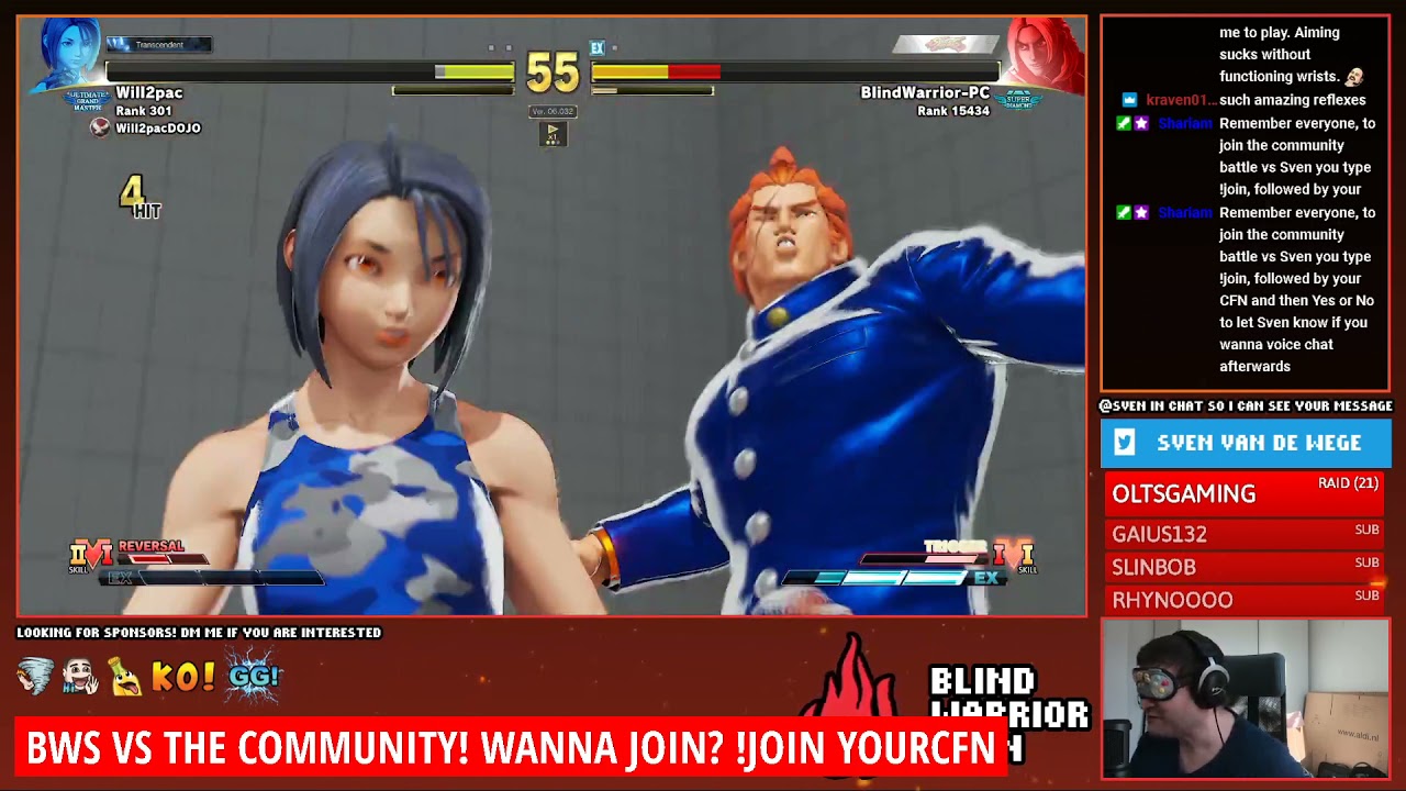 Street Fighter V - Will2pac (Akira) vs. BlindWarriorSven (Ken) [Part 1]