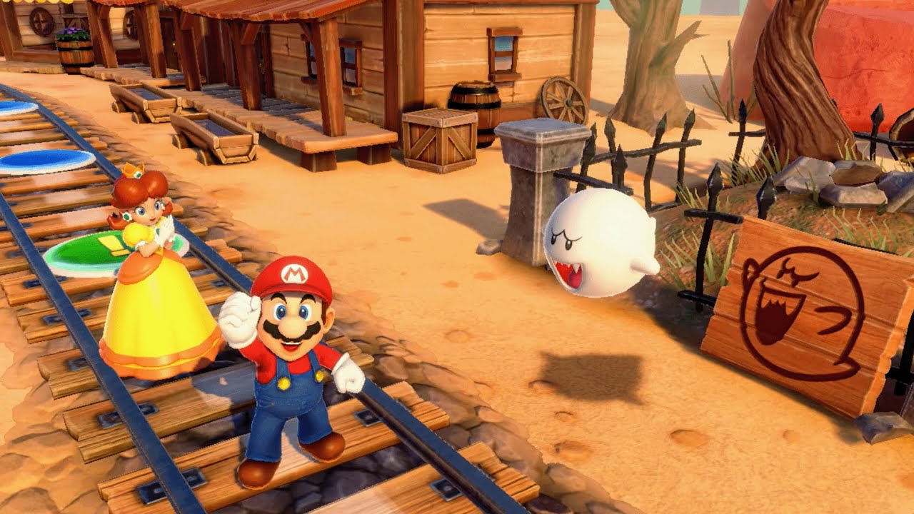 Super Mario Party Jamboree - Mario vs Luigi vs Shy Guy vs Birdo - Western Land (2 Player)