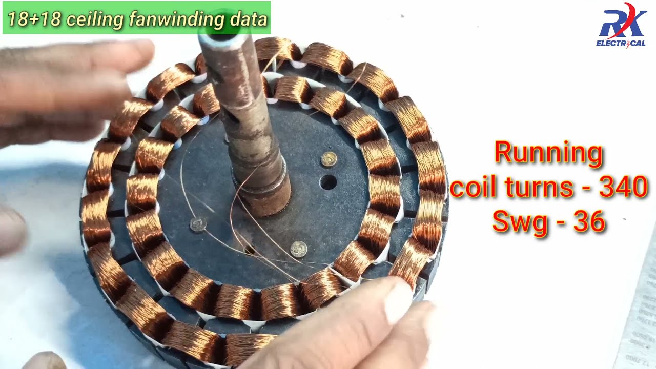 18+18 ceiling fan winding, & full data #coildata