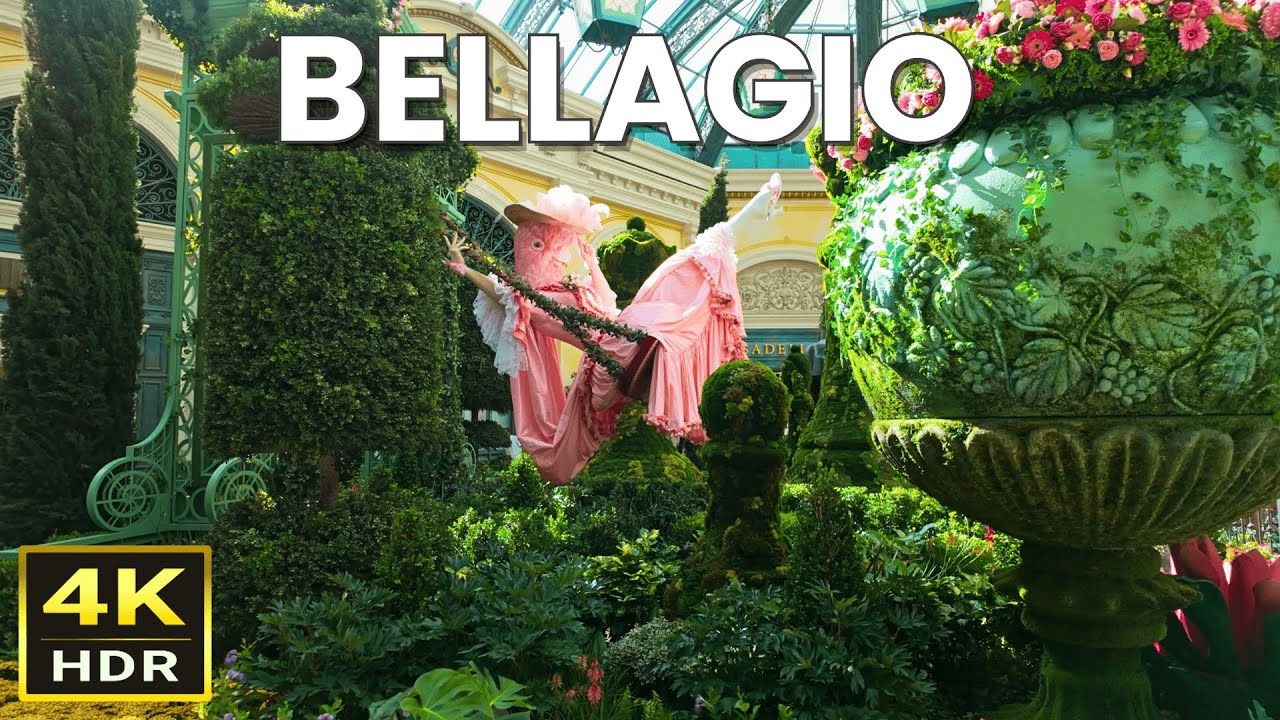 [4K HDR] Bellagio Las Vegas Walking Tour - June 2025 - Bellagio Conservatory Summer Display