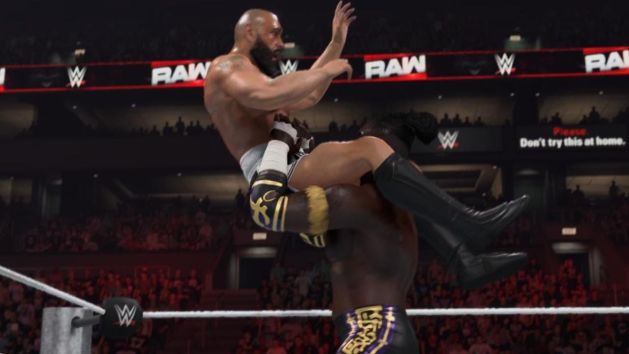 WWE 2K26 Oba Femi vs Rusev