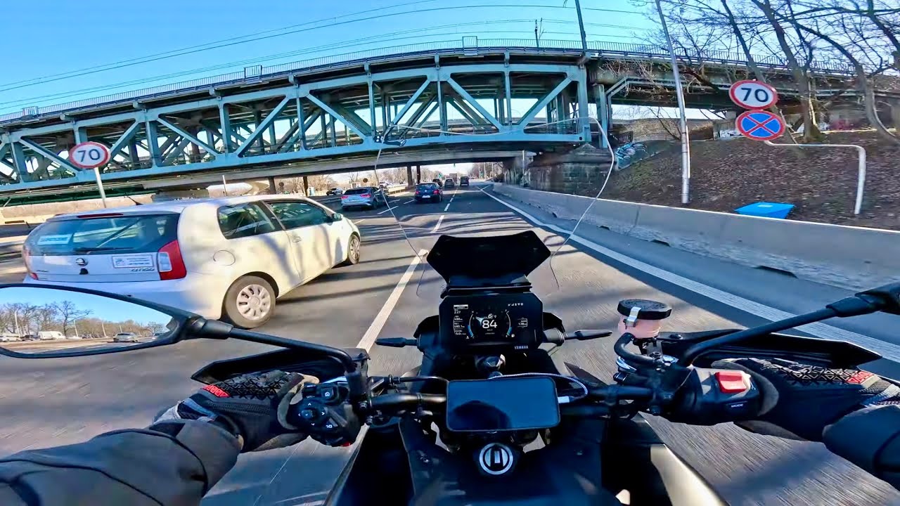 4K. Friday Afternoon part 02. YAMAHA Tracer 9 GT. POV. Raw Sound. City Ride. Warsaw.