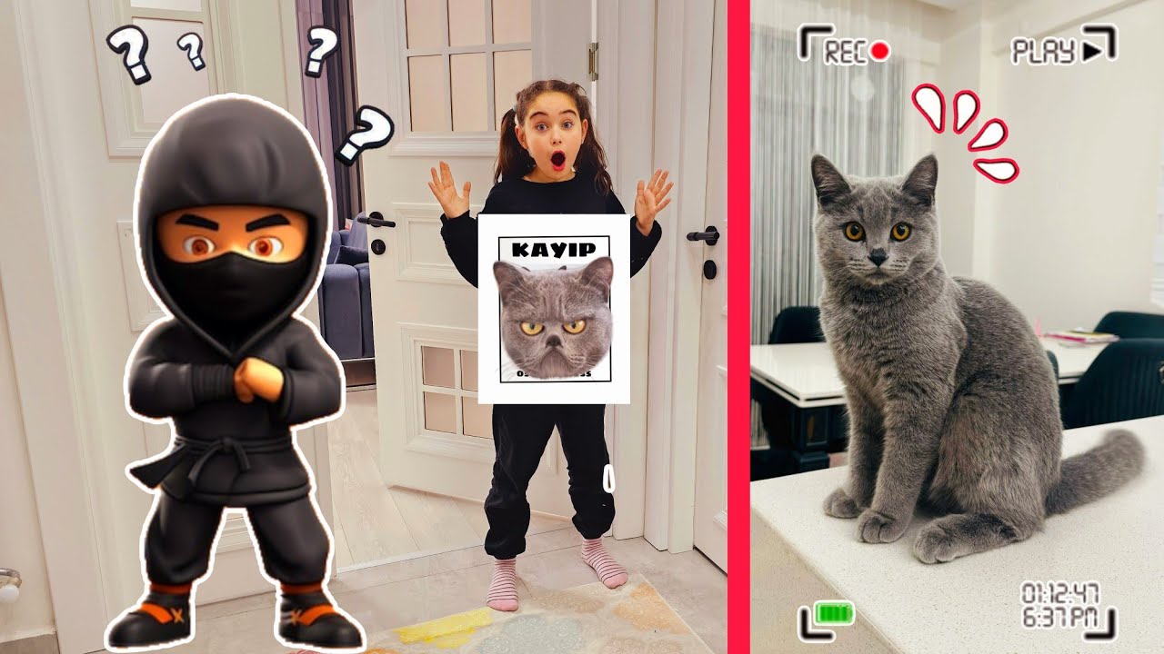 EYVAH ELİF BÜCÜR DÖNÜŞTÜ!! CAT OLDU BİZİ KİTLEDİ!! بابا جاب لي بالون - جنى مقداد | طيور بيبي