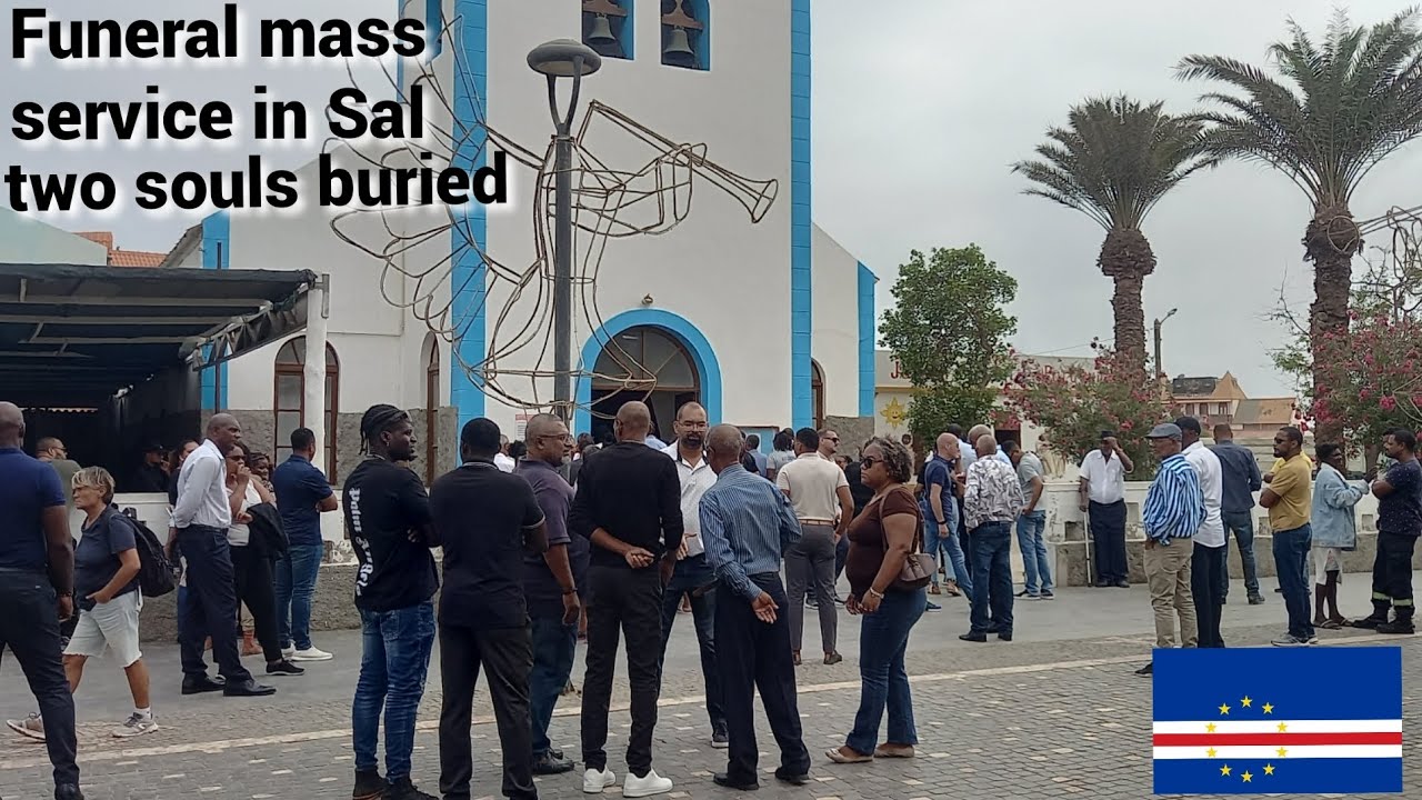 How the scene of Funeral mass looks like in Sal Island 🏝 Cape Verde / two souls buried
