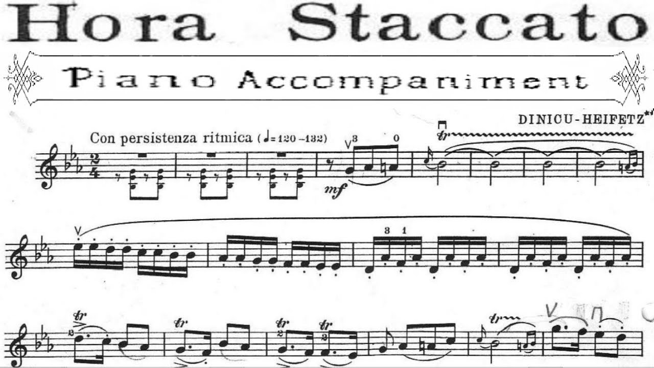 Hora staccato - Grigoras Dinicu | Practice With Piano Accompaniment