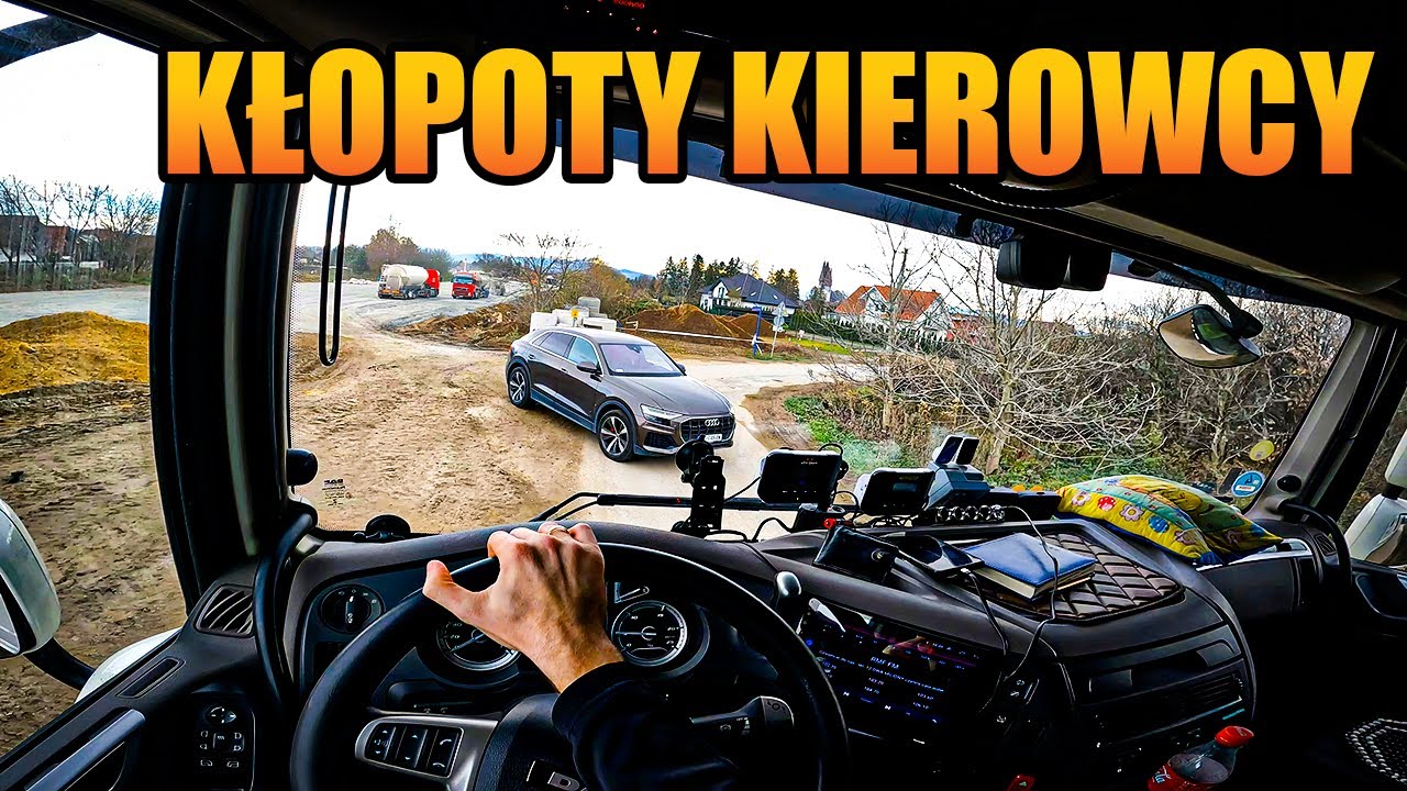 Kłopoty kierowcy przy wyjeździe z firmy