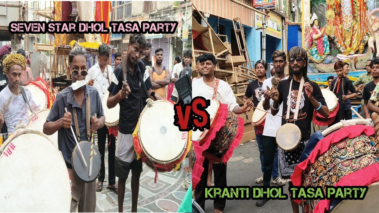 💥Seven Star VS Kranti Dhol Tasha Party💯// 2 Fire🔥// Nabadwip Rash Utsav 2025🥰 #Kartikdatashafamily 