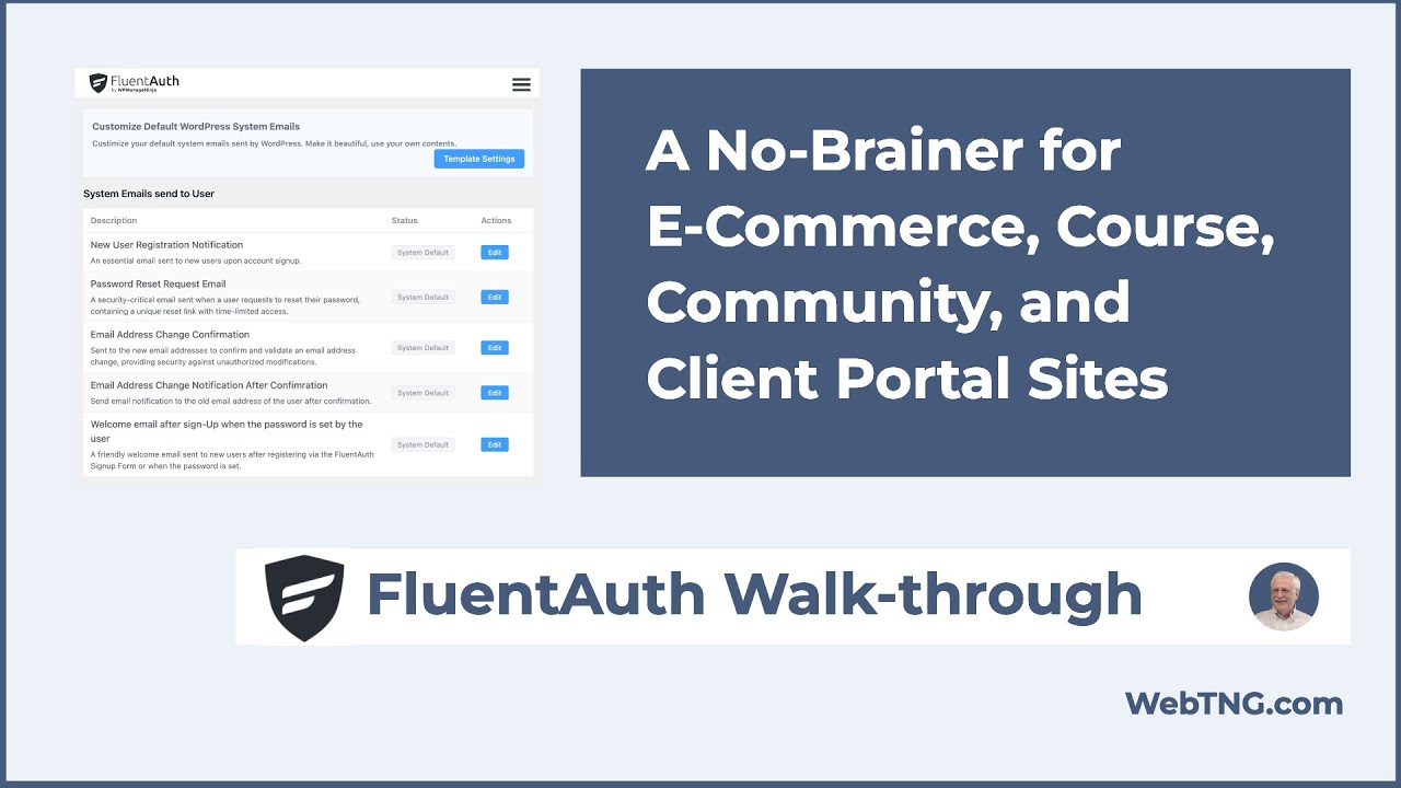 Функции FluentAuth для сайтов членства