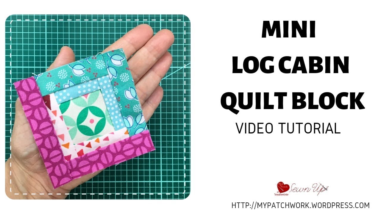 Mini Log cabin quilt block - 3 inch block