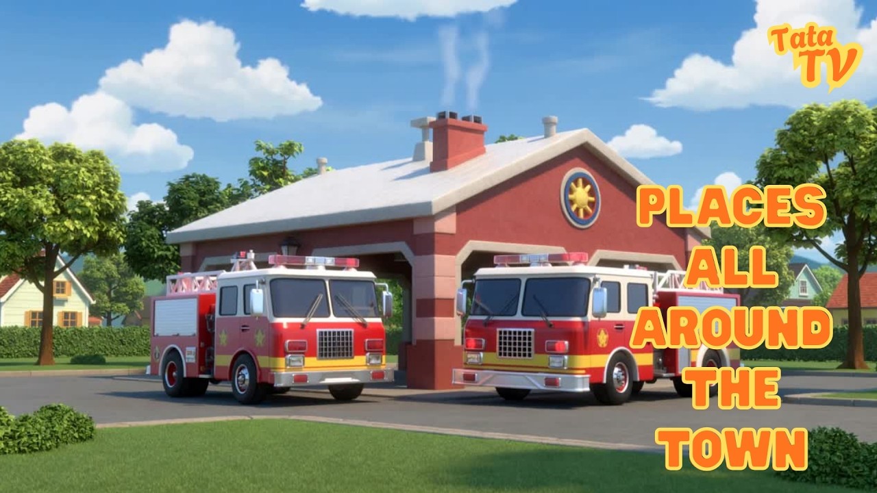 🎵 Places All Around the Town | Animals Songs For Toddlers & Kids | Learning Videos for children 🎵