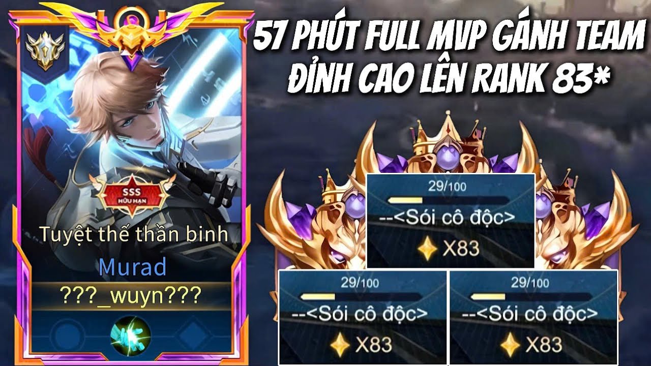 ( Solo Rank ) Tổng Hợp Chuỗi Phong Độ Hủy Diệt Toàn MVP Lên Rank 83* Của Wuyn
