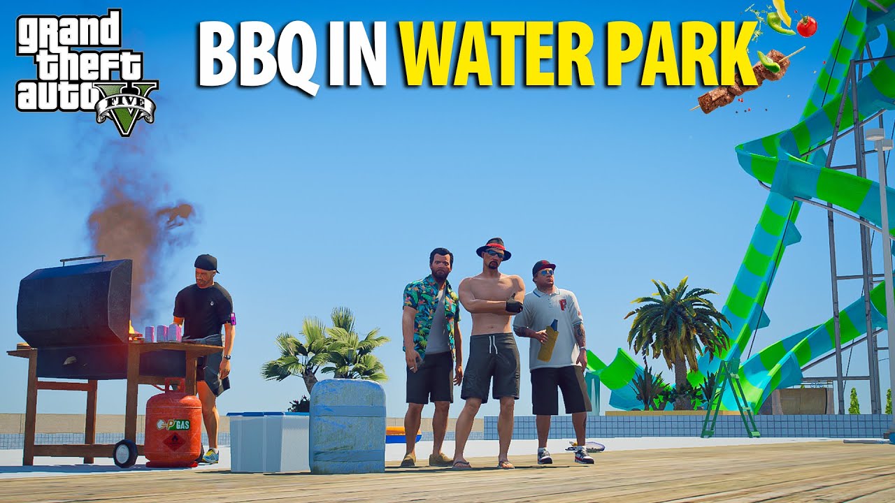 BBQ IN WATER PARK FULL ENJOY | GTA 5 REAL LIFE MODS PAKISTAN