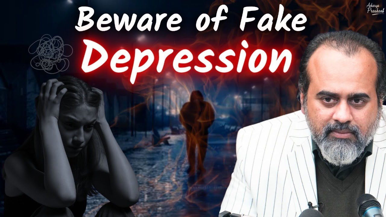 Fake depression is worse than actual depression || Acharya Prashant, at LIT-Nagpur (2022)