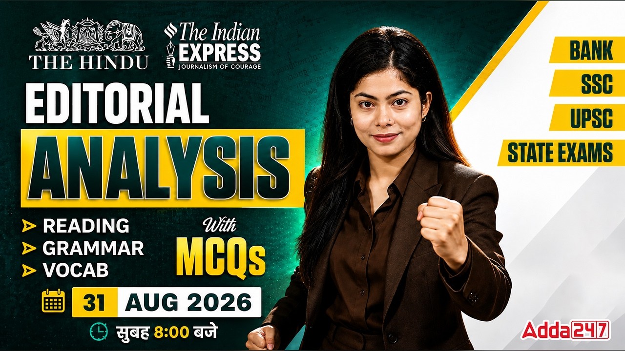 The Hindu Editorial Analysis | 31 August 2026 | Daily Vocab & Grammar | By Udisha Mam