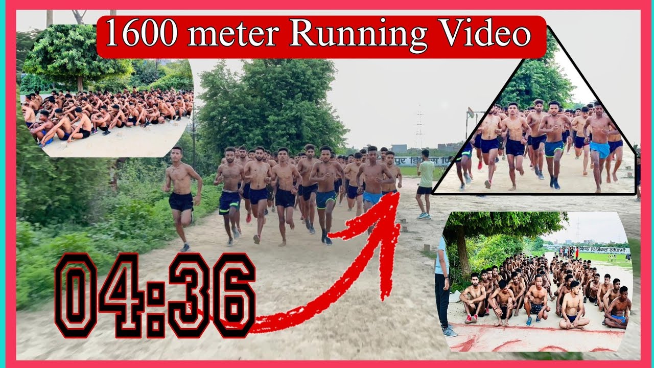 Live Indian Army Running Video!!1600 meter Test Trial 04:36!!