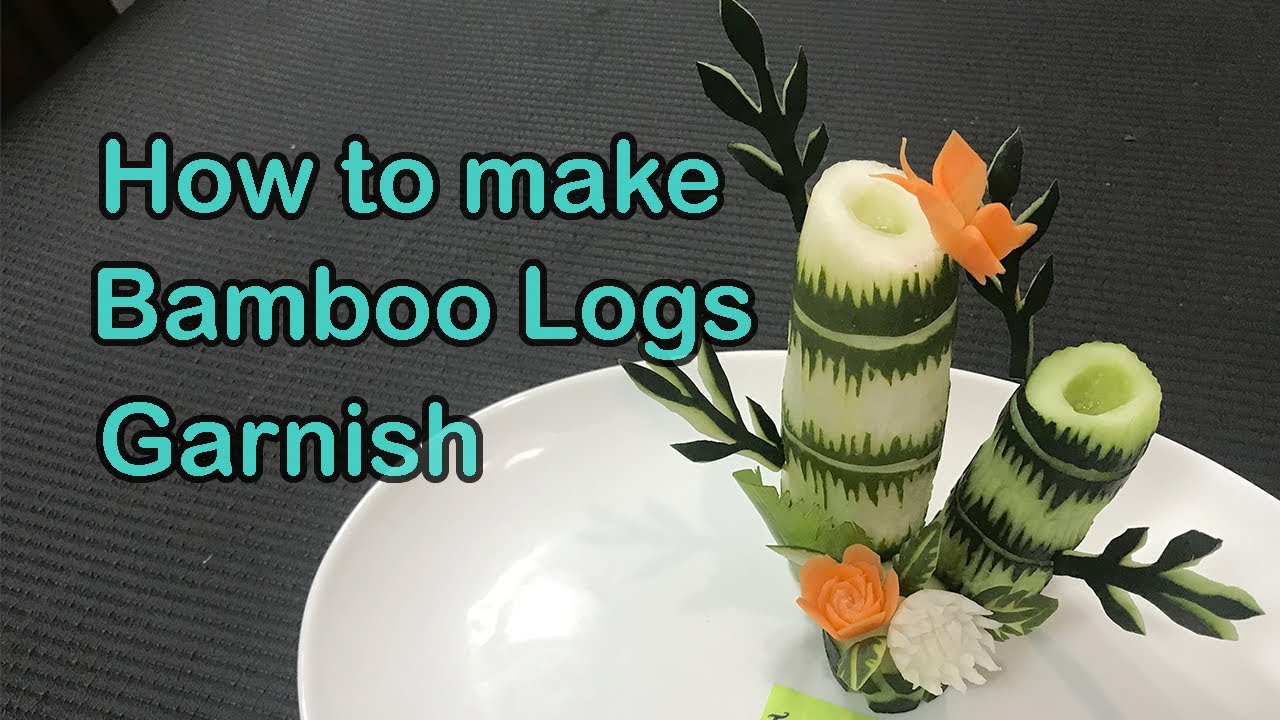 Bamboo Garnish Cucumber Carving Ideas
