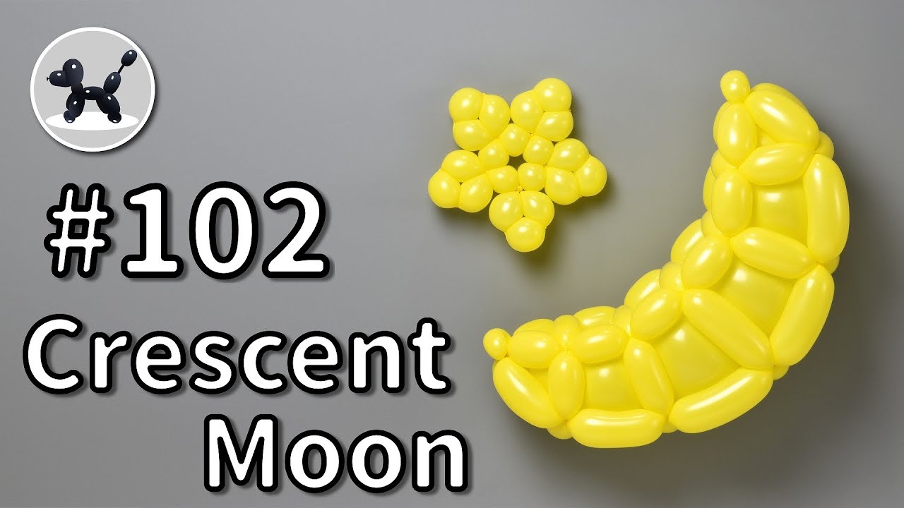 Crescent Moon - How to Make Balloon Animals #102 / バルーンアートの作り方 #102 (月)