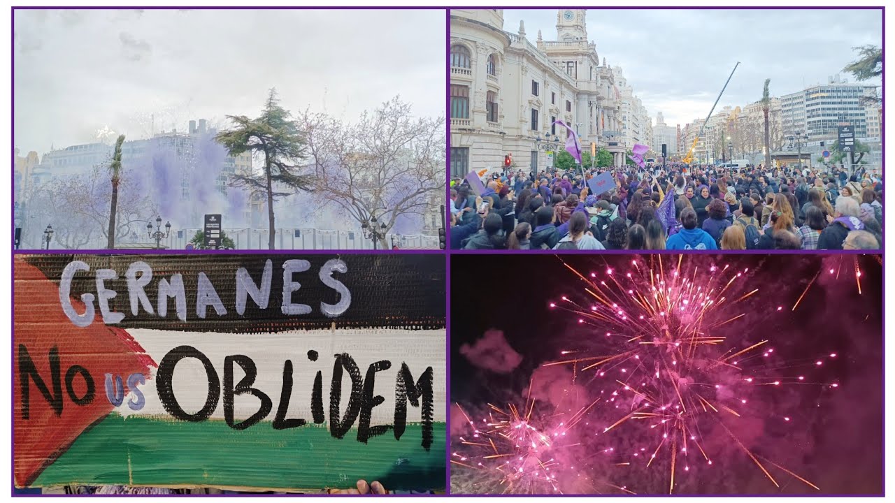 8M: Mascletà, Manifestación y Castillo 💜.