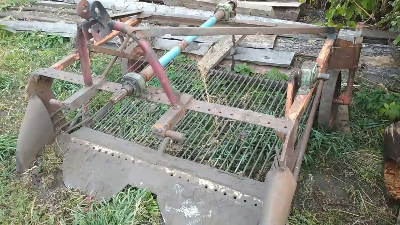 Самодельная картофелекопалка( двухрядная)/ Homemade potato digger (double row)