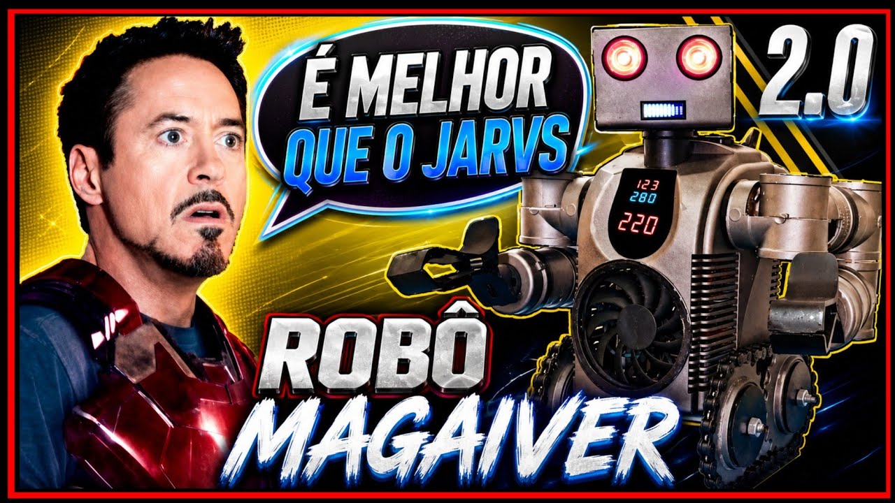 ROBÔ MAGAIVER VERSÃO 2.0 FONTE DE BANCADA CASEIRA REGULÁVEL MULTIFUNCIONAL ROBÔ CASEIRO WALL-E JARVS
