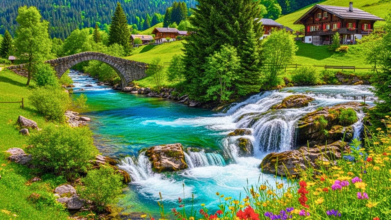 Relaxing Piano & Nature: 🌿 Escape Anxiety, Deep Sleep Music, Whispering Birds & Majestic Waterfalls