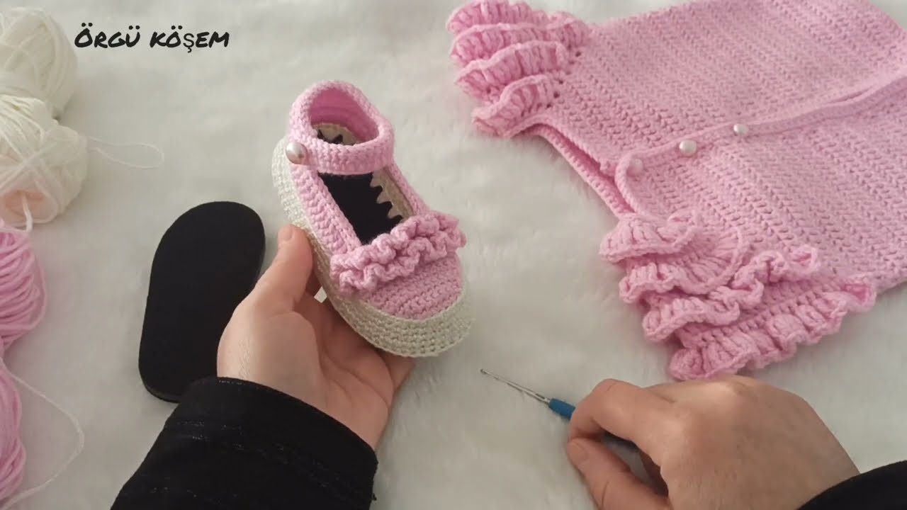 ☘️çok tatli model oldu(19_20) no bebek babeti☘️ #baby #pinterest #orgupatik#bebekpatiği