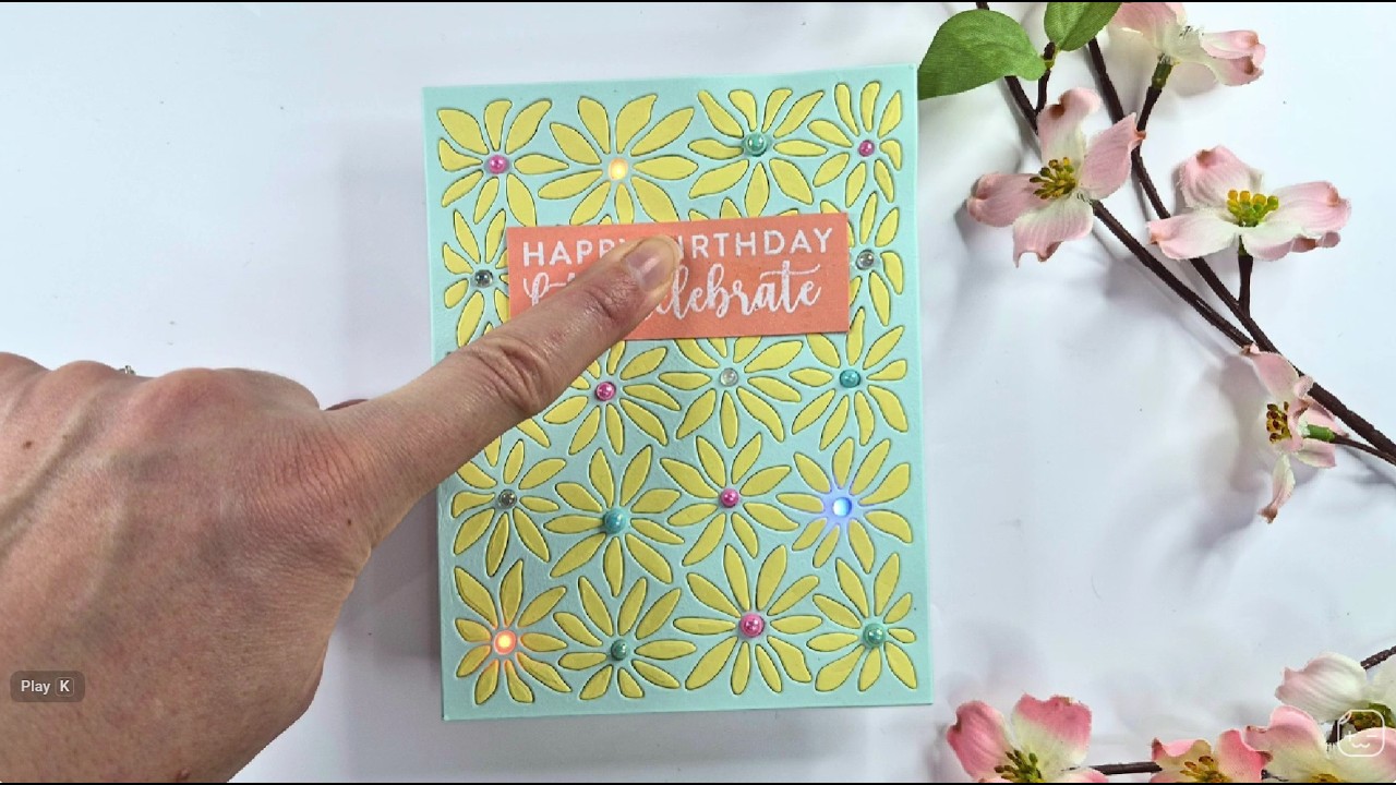 Light Up Floral Birthday Card Featuring Chibitronics Paper Circuits