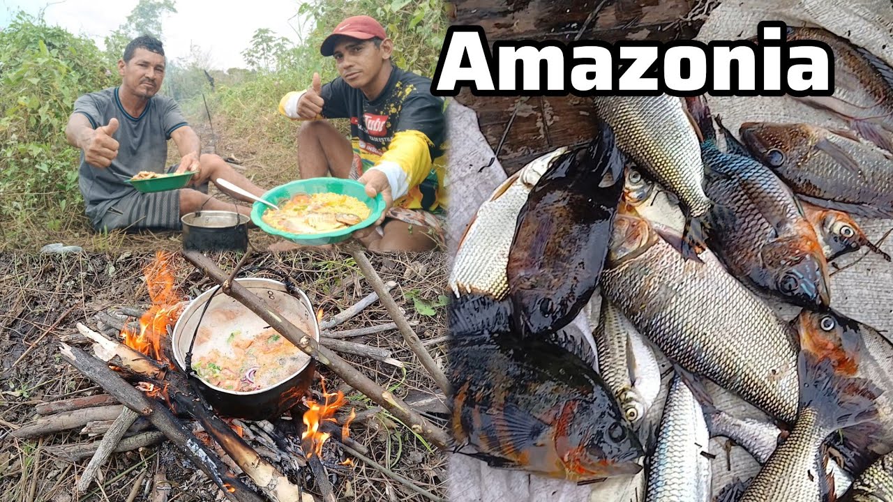 #amazônia. Pescaria raiz com direito á uma calderada em meio a natureza.