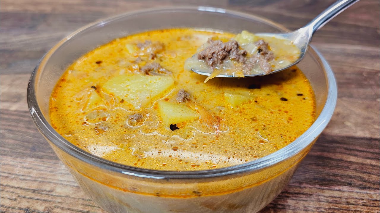 Suppe mit Hackfleisch! Toskanisches k&ouml;stliches Suppenrezept! Schnell lecker!