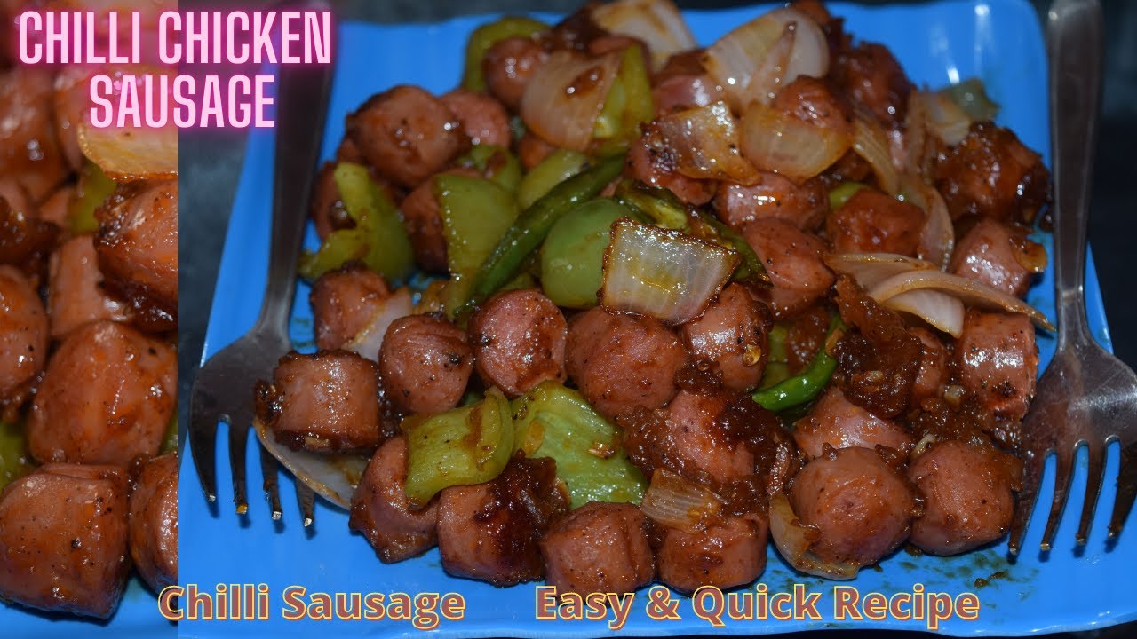 Chilli Chicken Sausage | Sausage Chilli Fry | Spicy Chicken Sausage Recipe | Easy to Cook Sausage