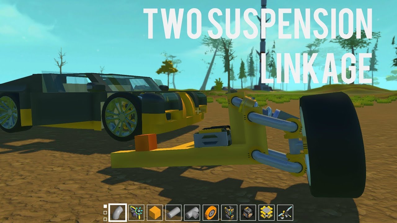 Двух рычажная подвеска в Scrap Mechanic