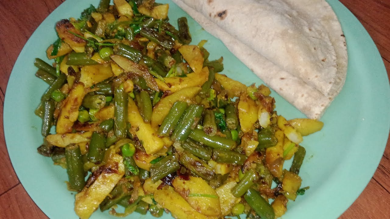Instant beans aloo cutting & recipe 