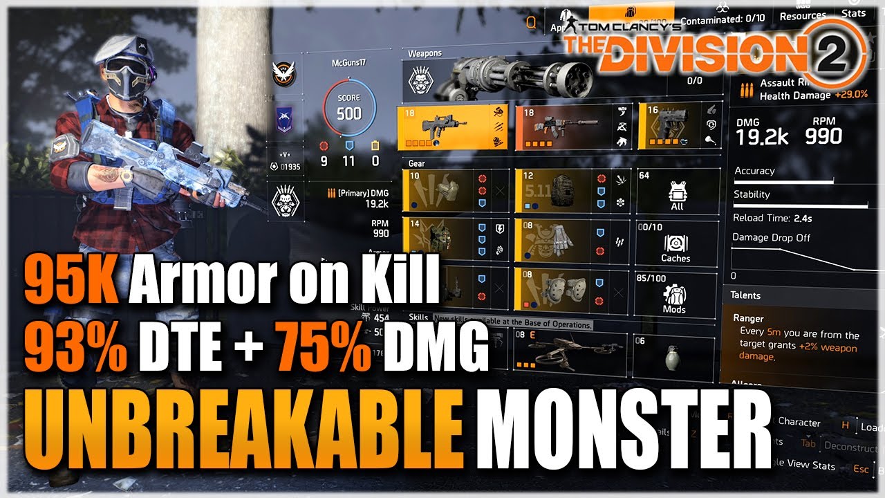 The Division 2 | SOLO AR ARMOR REPAIR PVE BUILD - UNBREAKABLE BUILD | TU6 BEST PVE BUILD