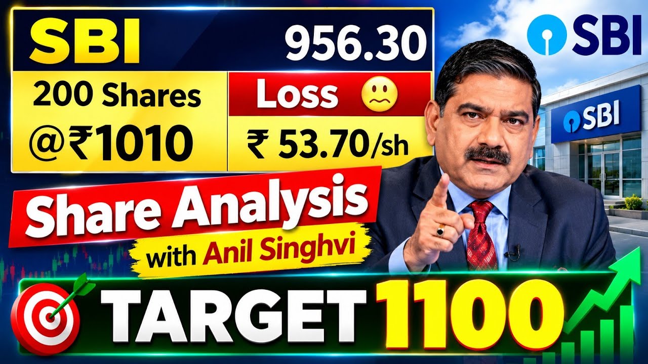 Stuck with SBI shares at ₹1010? 😱 ₹1100 Target | Anil Singhvi Share Analysis
