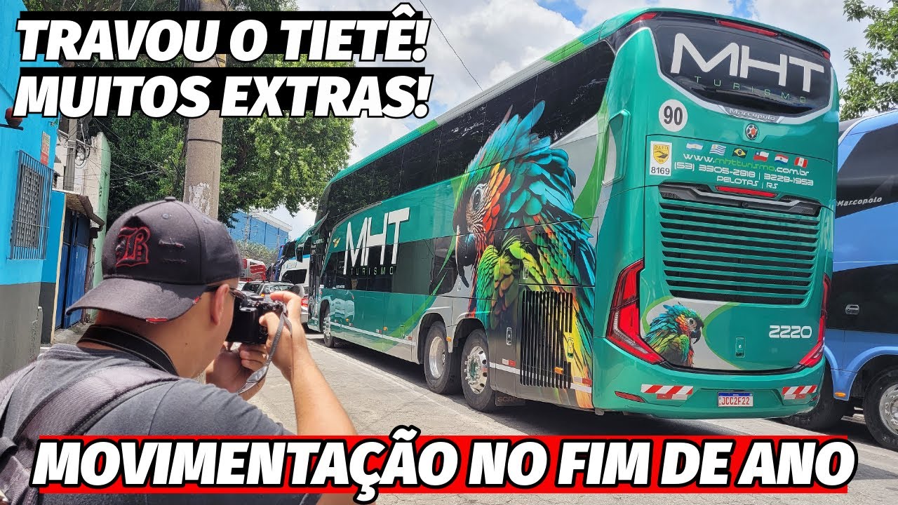 MOVIMENTO INTENSO na RODOVIÁRIA do TIETÊ no FIM DE ANO! MUITOS ÔNIBUS EXTRAS - NATAL CHEGANDO!
