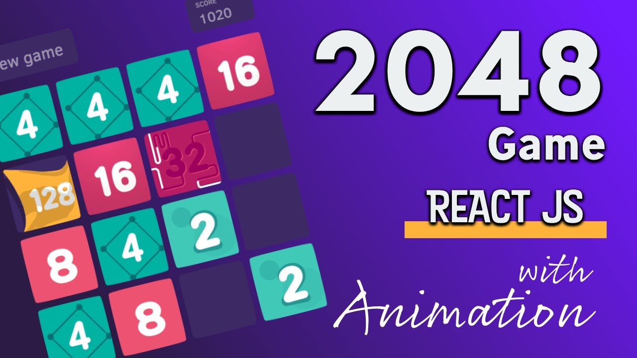 2048 Game in React - Animated Version - Game Development in React
