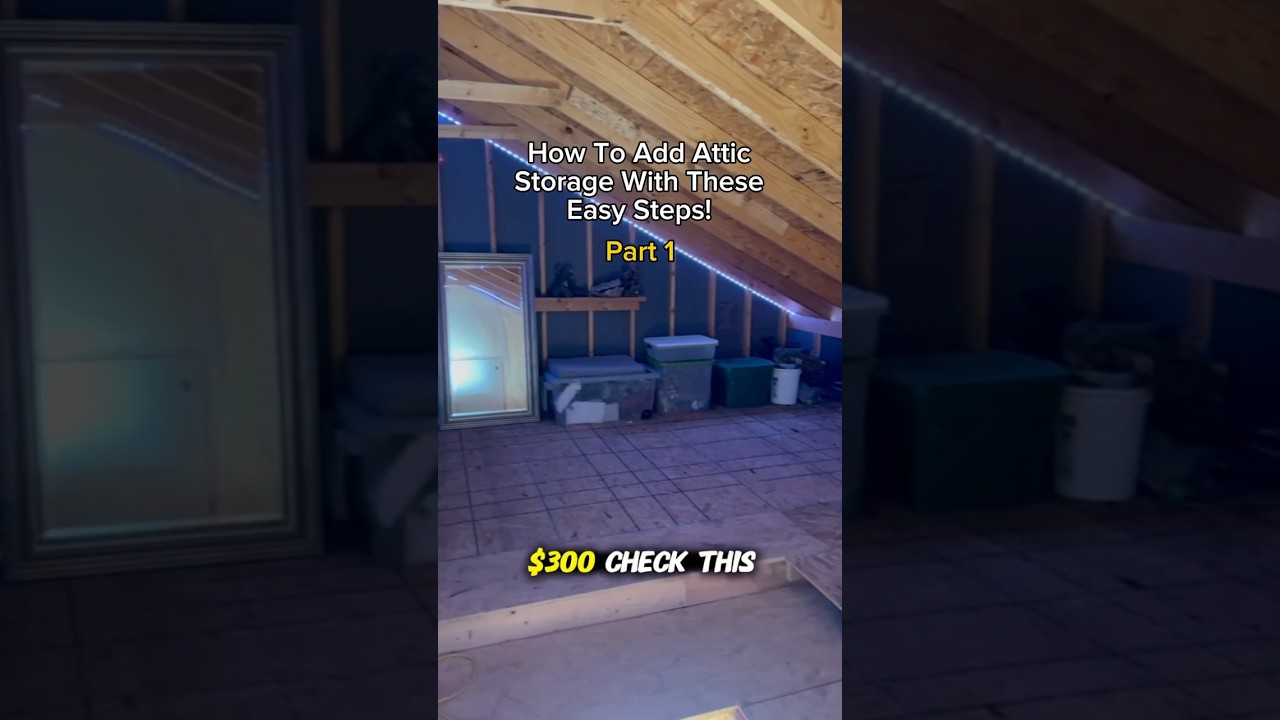How to add attic storage space! #woodworking #fyp #diy #homeimprovement #woodwork