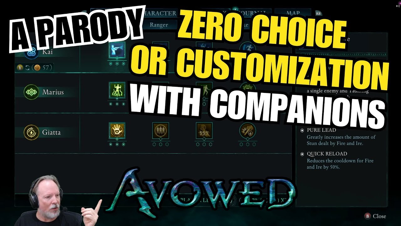 Zero Choice Or Customization For Companions In Avowed (Parody)