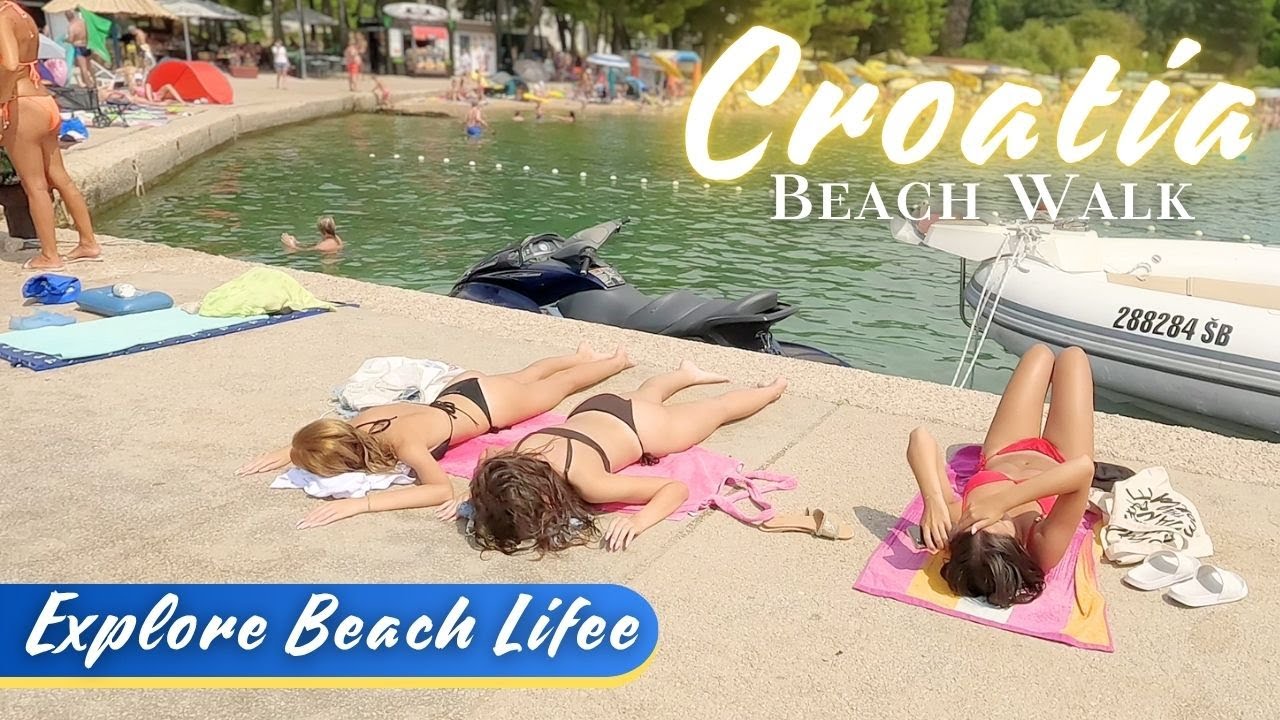Beach Walk | Peacefully Walking along the Coast of Vodice and Relaxing with Olivia