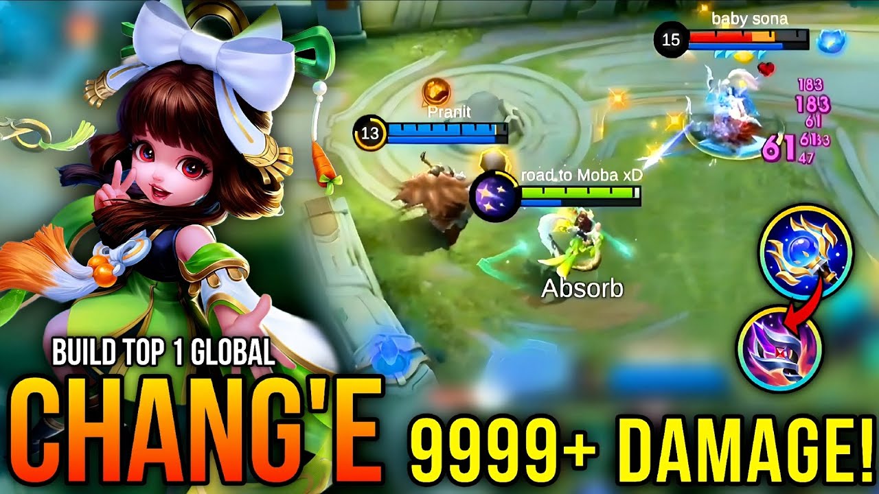 CHANG’E 9999+ DAMAGE!! INSANE MIDLANE GAMEPLAY!! | BUILD TOP 1 GLOBAL CHANG’E | MLBB