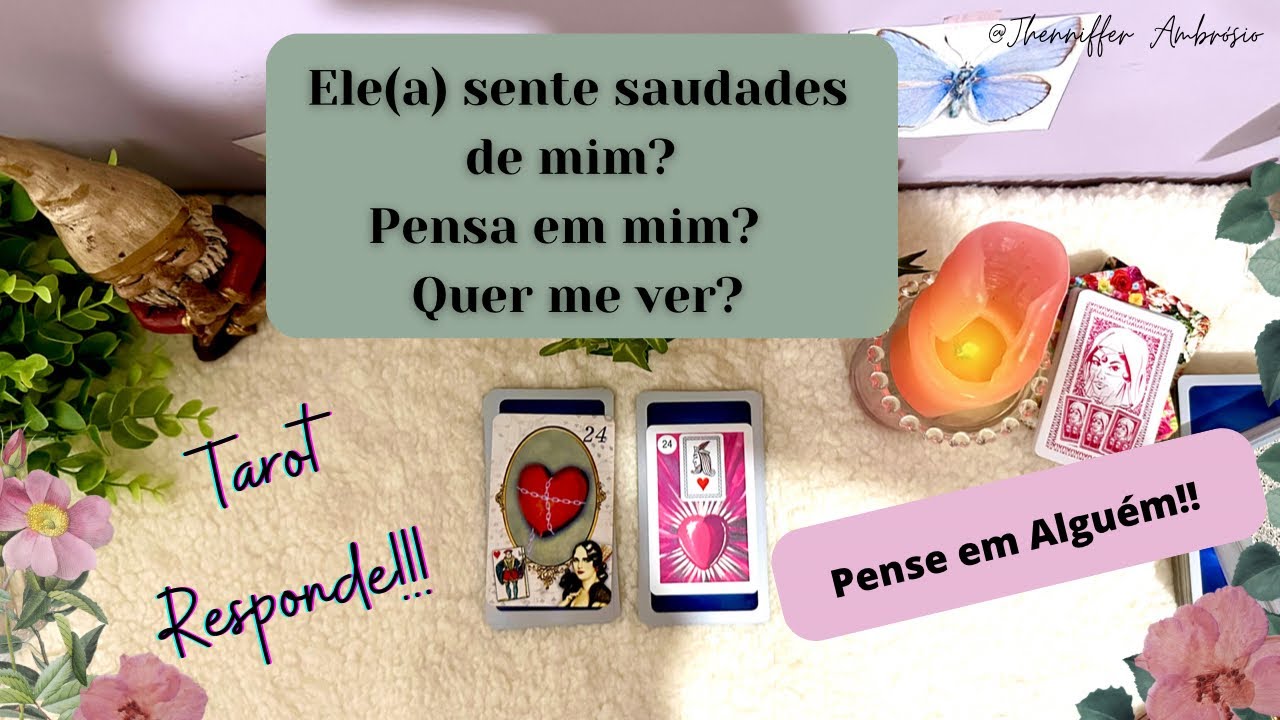 🌜Ele(a) sente saudades de mim? Pensa em mim? Quer me ver? Pense em alguém! Tarot responde Tudo!✨
