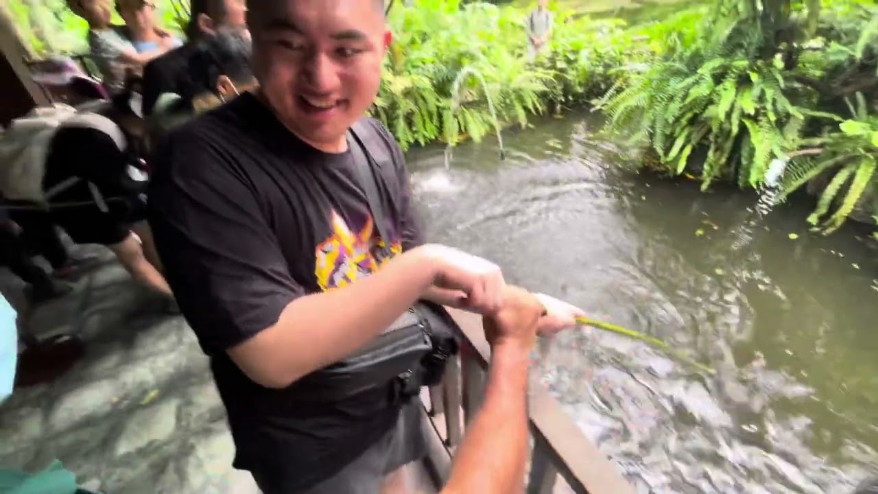 Singapore Zoo- Fed the Elephant, Giraffe and Arapaimas