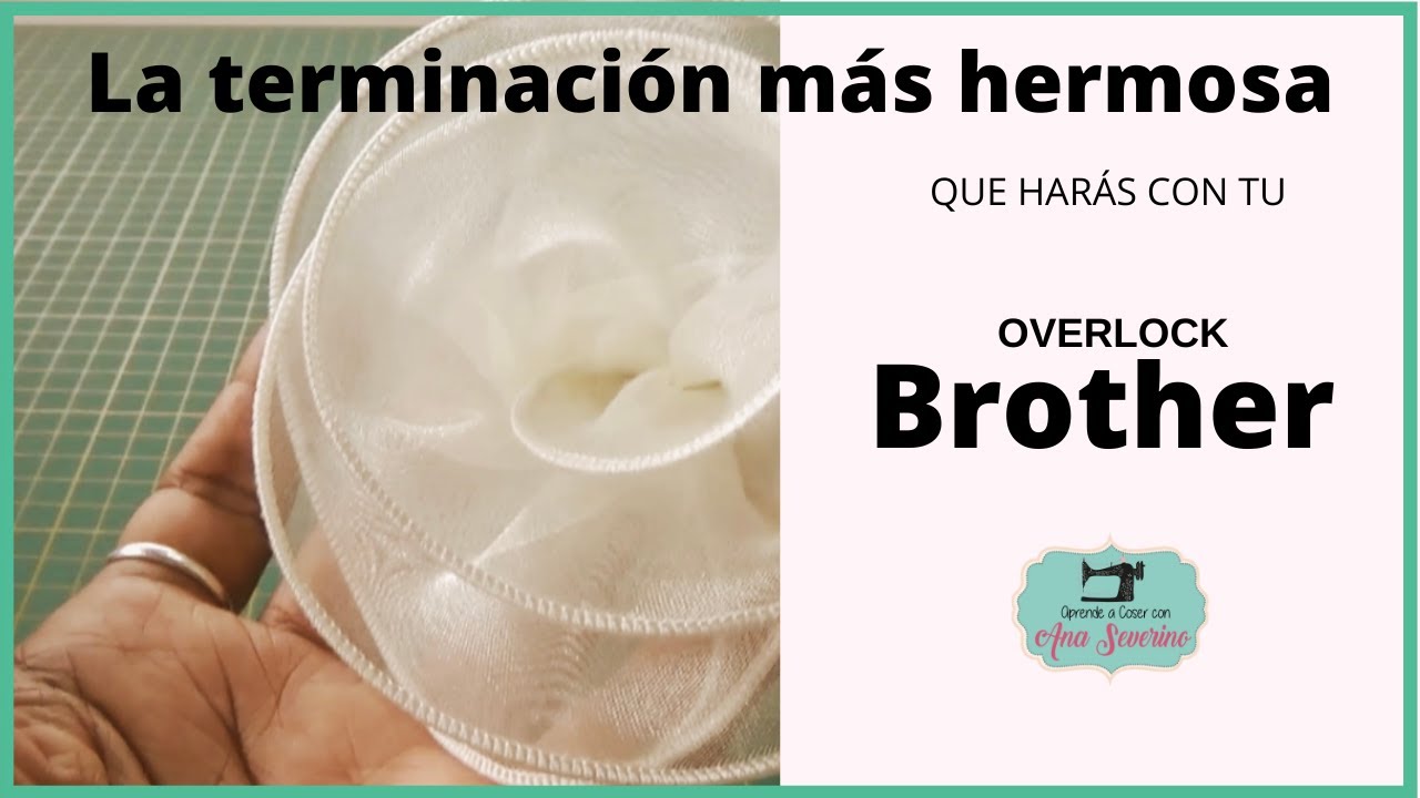 Ruedo con nylon grueso La terminación más hermosa que harás con tu overlock Brother 1034D y otras