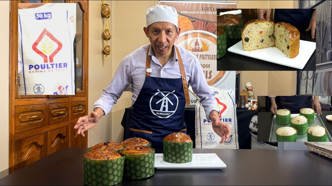 Panettone tradicional junto a Harina  Poultier, deliciosa receta para los amantes del Panettone 